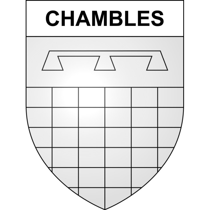 Chambles 42 ville sticker blason écusson autocollant adhésif