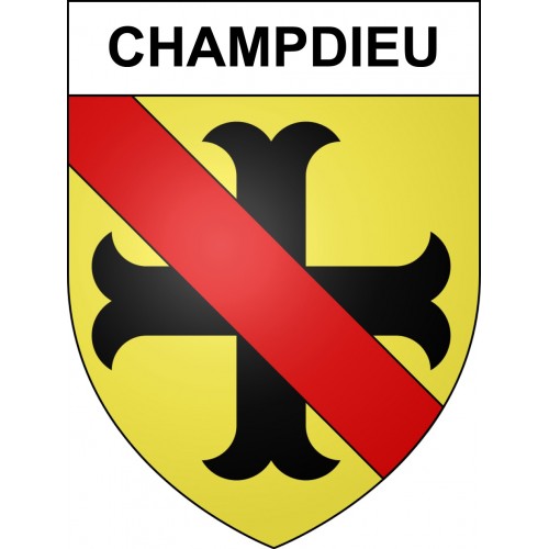 Stickers coat of arms Champdieu adhesive sticker