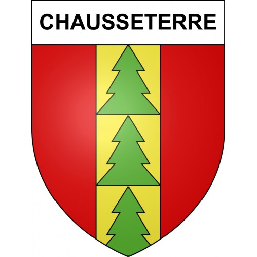 Chausseterre 42 ville sticker blason écusson autocollant adhésif