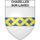 Pegatinas escudo de armas de Chazelles-sur-Lavieu adhesivo de la etiqueta engomada