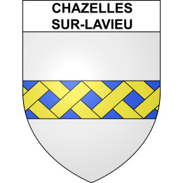Stickers coat of arms Chazelles-sur-Lavieu adhesive sticker