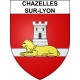 Chazelles-sur-Lyon 42 ville sticker blason écusson autocollant adhésif