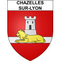 Chazelles-sur-Lyon 42 ville sticker blason écusson autocollant adhésif