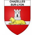 Chazelles-sur-Lyon Sticker wappen, gelsenkirchen, augsburg, klebender aufkleber