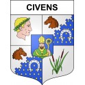Pegatinas escudo de armas de Civens adhesivo de la etiqueta engomada