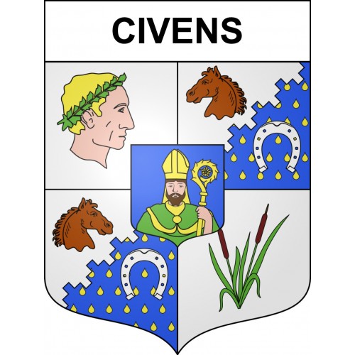Stickers coat of arms Civens adhesive sticker