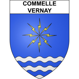 Commelle-Vernay 42 ville sticker blason écusson autocollant adhésif
