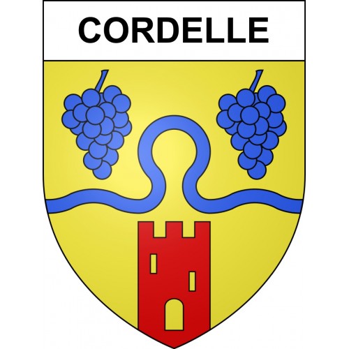 Cordelle 42 ville sticker blason écusson autocollant adhésif