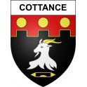 Pegatinas escudo de armas de Cottance adhesivo de la etiqueta engomada