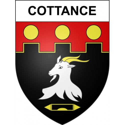 Pegatinas escudo de armas de Cottance adhesivo de la etiqueta engomada