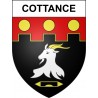 Pegatinas escudo de armas de Cottance adhesivo de la etiqueta engomada
