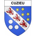 Cuzieu Sticker wappen, gelsenkirchen, augsburg, klebender aufkleber