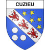 Pegatinas escudo de armas de Cuzieu adhesivo de la etiqueta engomada