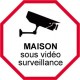 Autocollant Magasin sous vidéo surveillance alarme