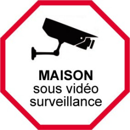 Autocollant Magasin sous vidéo surveillance alarme