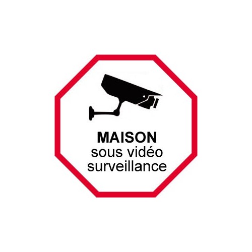 Autocollant Magasin sous vidéo surveillance alarme