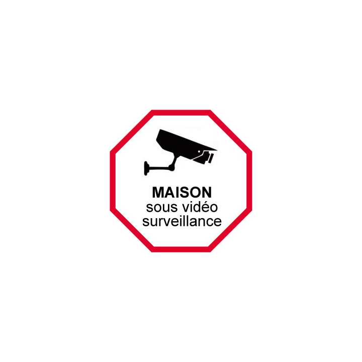 Autocollant Magasin sous vidéo surveillance alarme