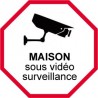 Autocollant Magasin sous vidéo surveillance alarme