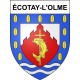 Pegatinas escudo de armas de Écotay-l'Olme adhesivo de la etiqueta engomada