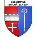 Essertines-en-Châtelneuf 42 ville sticker blason écusson autocollant adhésif