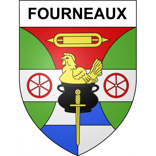 Fourneaux 42 ville sticker blason écusson autocollant adhésif