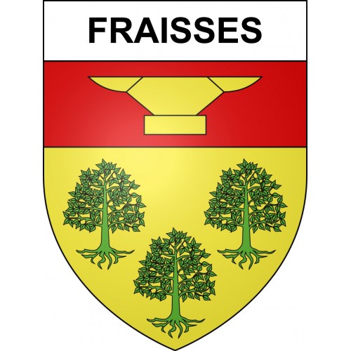 Fraisses 42 ville sticker blason écusson autocollant adhésif