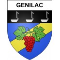 Genilac Sticker wappen, gelsenkirchen, augsburg, klebender aufkleber