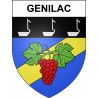 Pegatinas escudo de armas de Genilac adhesivo de la etiqueta engomada