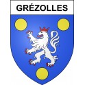 Pegatinas escudo de armas de Grézolles adhesivo de la etiqueta engomada