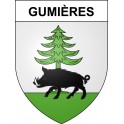 Pegatinas escudo de armas de Gumières adhesivo de la etiqueta engomada