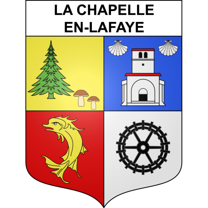 La Chapelle-en-Lafaye 42 ville sticker blason écusson autocollant adhésif