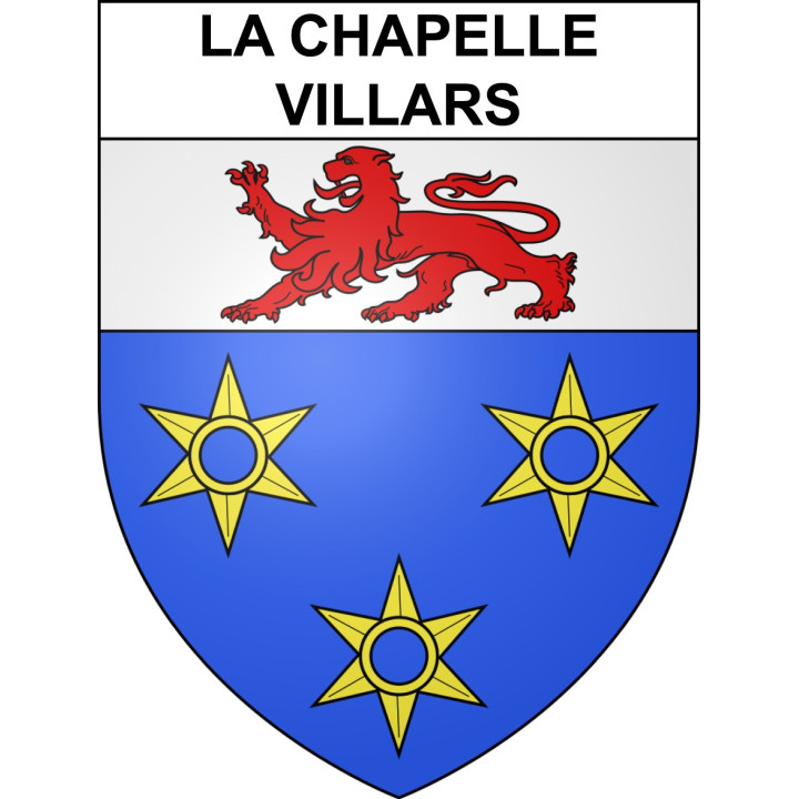 Pegatinas escudo de armas de La Chapelle-Villars adhesivo de la etiqueta engomada