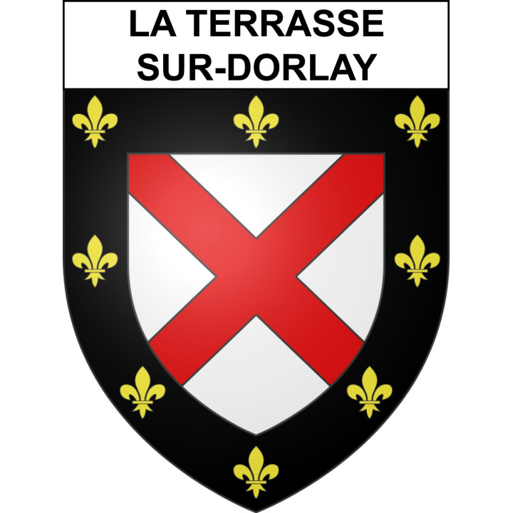 Stickers coat of arms La Terrasse-sur-Dorlay adhesive sticker