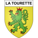 La Tourette 42 ville sticker blason écusson autocollant adhésif