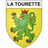 Stickers coat of arms La Tourette adhesive sticker