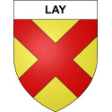 Lay 42 ville sticker blason écusson autocollant adhésif