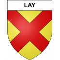 Lay 42 ville sticker blason écusson autocollant adhésif