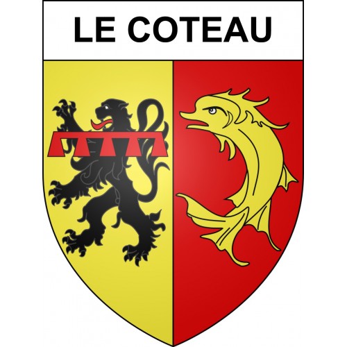 Pegatinas escudo de armas de Le Coteau adhesivo de la etiqueta engomada