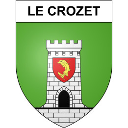 Pegatinas escudo de armas de Le Crozet adhesivo de la etiqueta engomada
