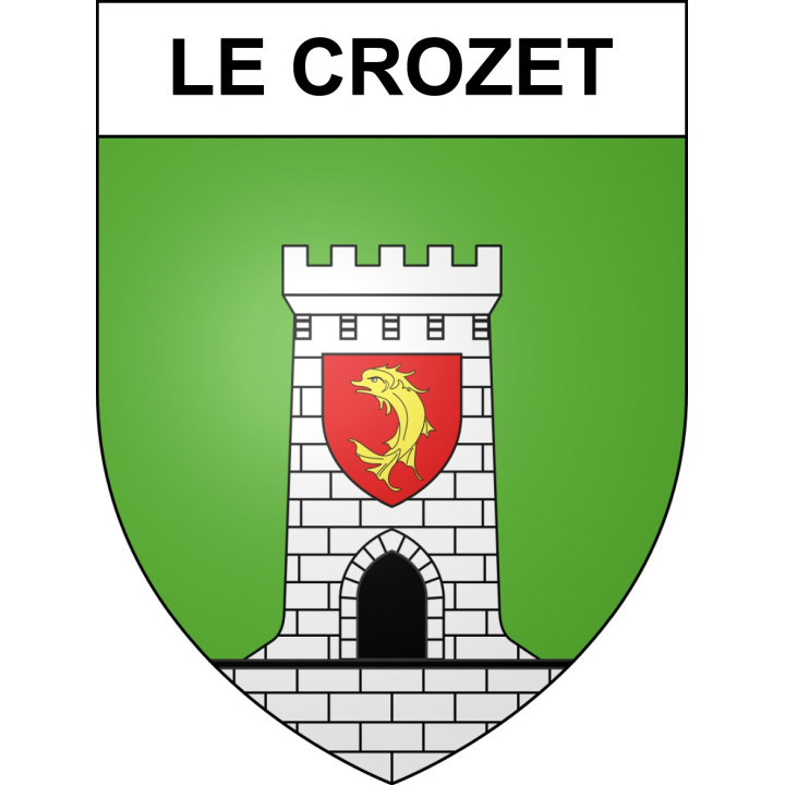 Stickers coat of arms Le Crozet adhesive sticker