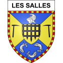 Les Salles 42 ville sticker blason écusson autocollant adhésif