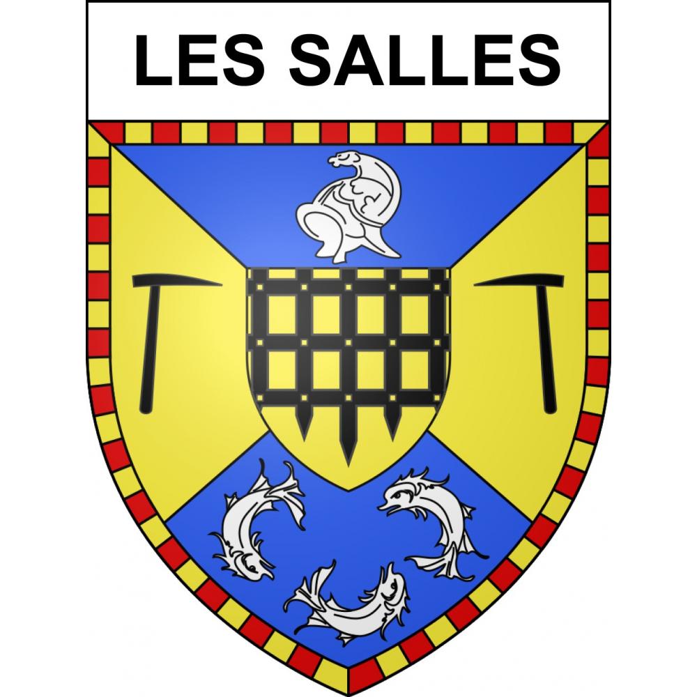 Les Salles 42 ville sticker blason écusson autocollant adhésif