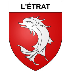 L'Étrat 42 ville sticker blason écusson autocollant adhésif