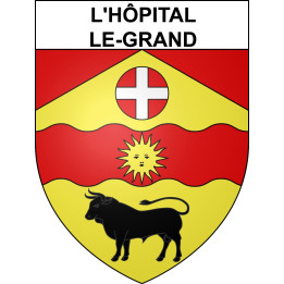 L'Hôpital-le-Grand Sticker wappen, gelsenkirchen, augsburg, klebender aufkleber