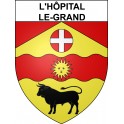 Pegatinas escudo de armas de L'Hôpital-le-Grand adhesivo de la etiqueta engomada