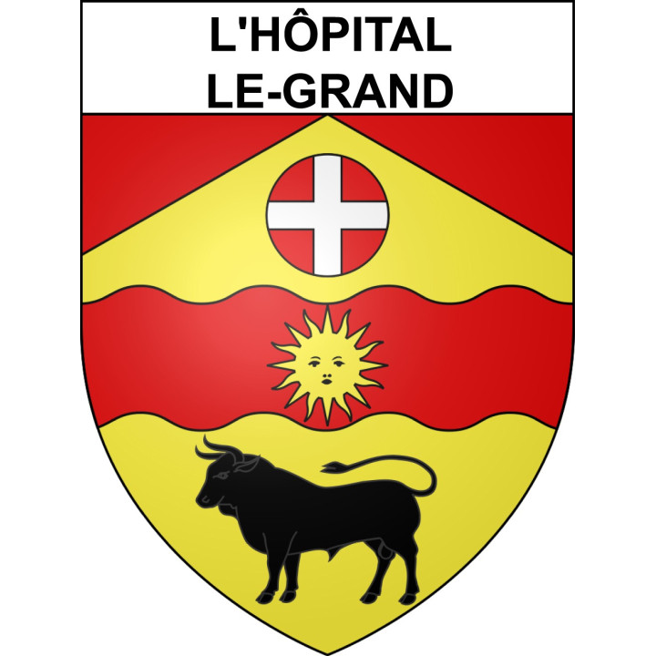 L'Hôpital-le-Grand 42 ville sticker blason écusson autocollant adhésif