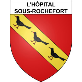 L'Hôpital-sous-Rochefort Sticker wappen, gelsenkirchen, augsburg, klebender aufkleber