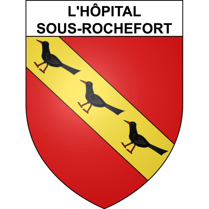 L'Hôpital-sous-Rochefort Sticker wappen, gelsenkirchen, augsburg, klebender aufkleber