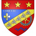 Pegatinas escudo de armas de Lorette adhesivo de la etiqueta engomada