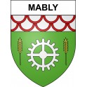 Pegatinas escudo de armas de Mably adhesivo de la etiqueta engomada
